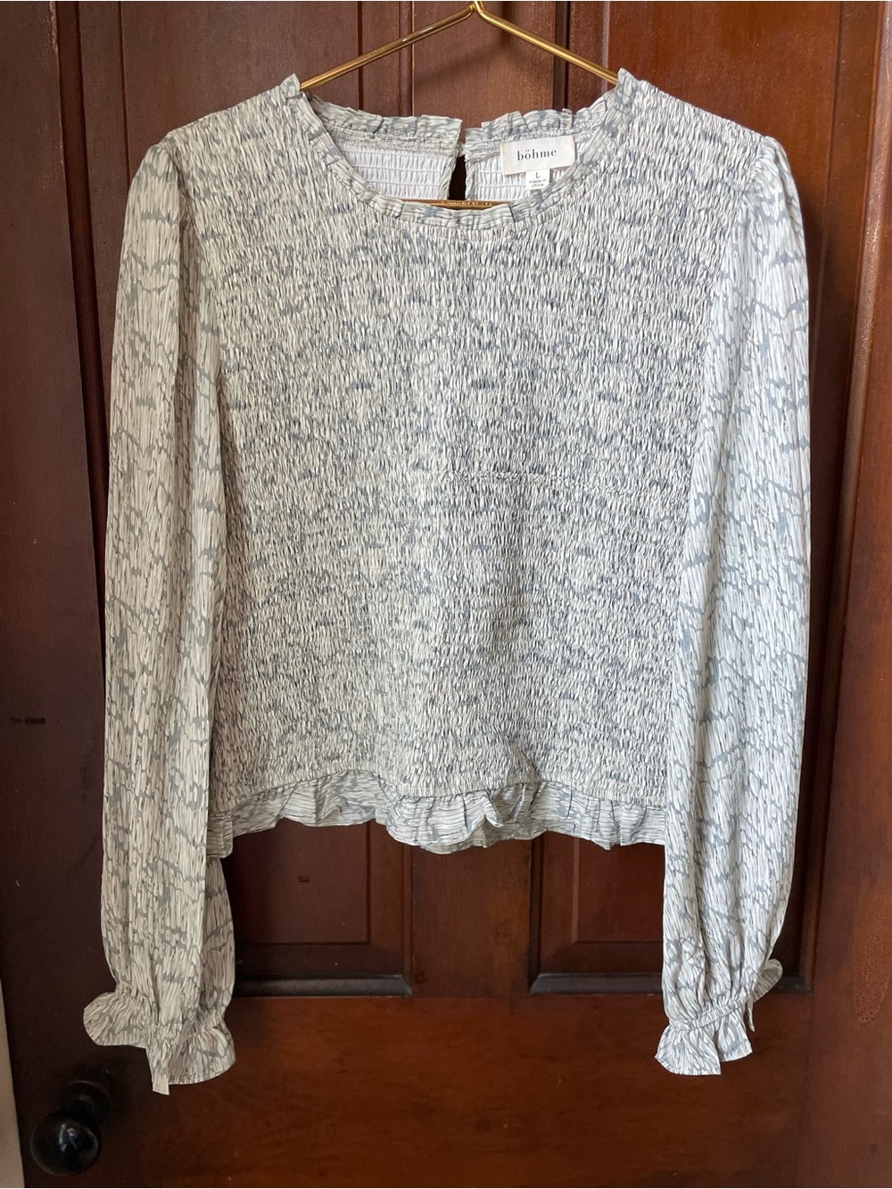 bohme women's large long sleeve top